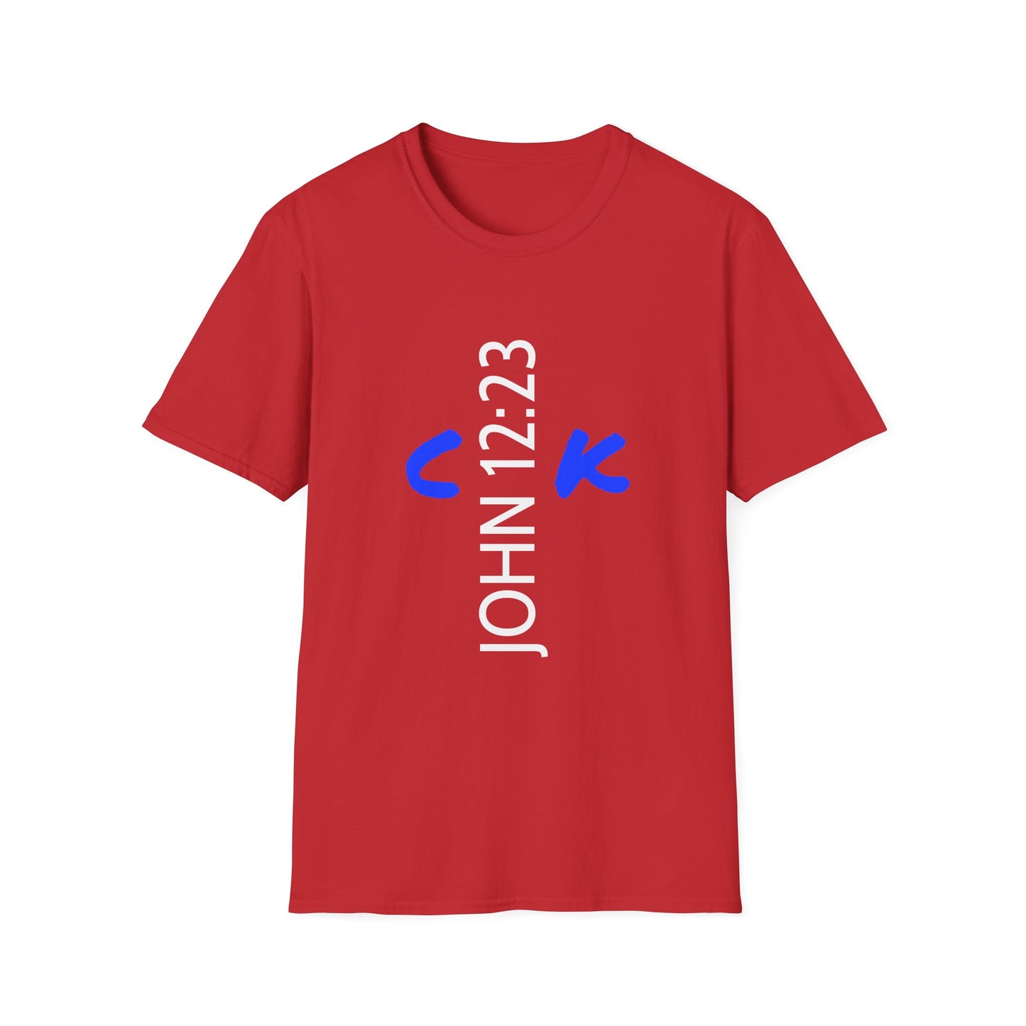 Bible Verse JOHN 12:23, Christian Faith T-Shirt with Scripture, The hour has come Faith Based Tee V2
