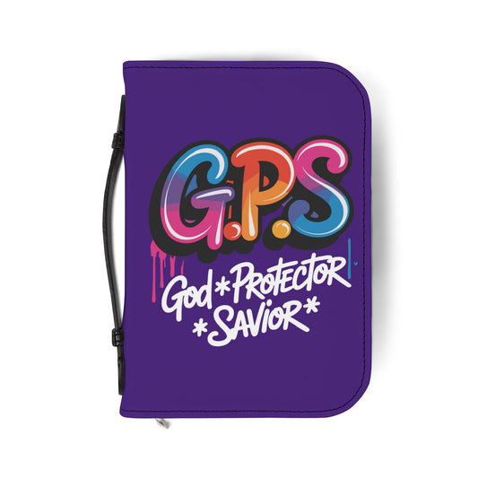 Colorful Bible Cover | G.P.S. God Protector Savior | Christian Gift, Religious Accessory, Bible Case, Faith Journal Holder, Church Supplies