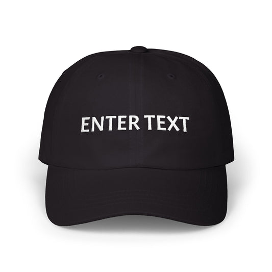 Personalized Low Profile Cap with Embroidered 'TEXT'