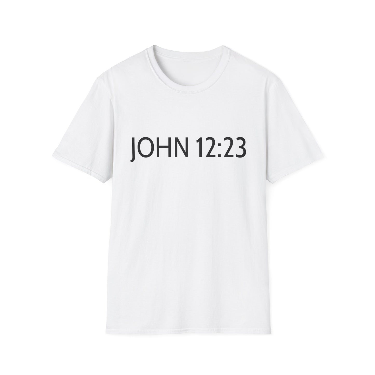Bible Verse JOHN 12:23, Christian Faith T-Shirt with Scripture, The hour has come Faith Based Tee