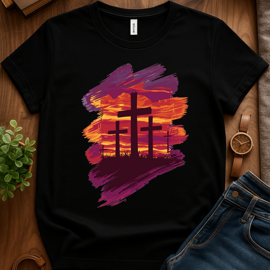 3 Crosses V1 Print - Black