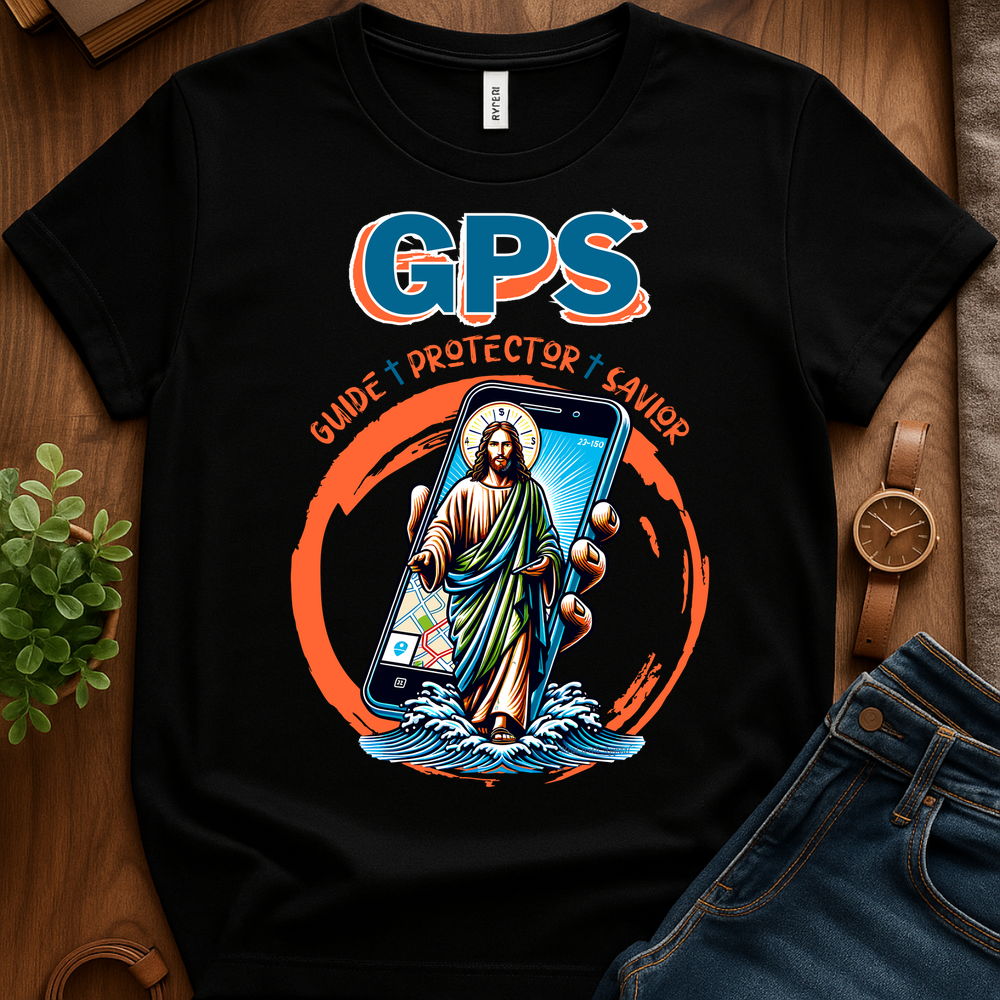 Jesus Gps V1 Print - Black