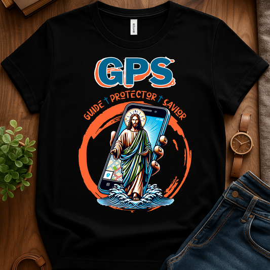 Jesus Gps V1 Print - Black