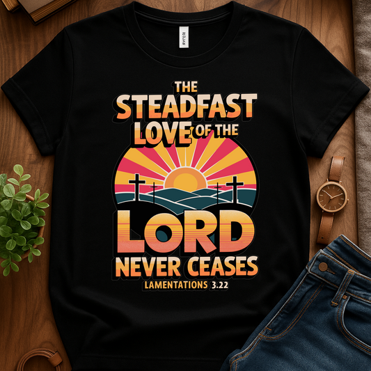 The Steadfast Love Of The Lord V1 Print - Black