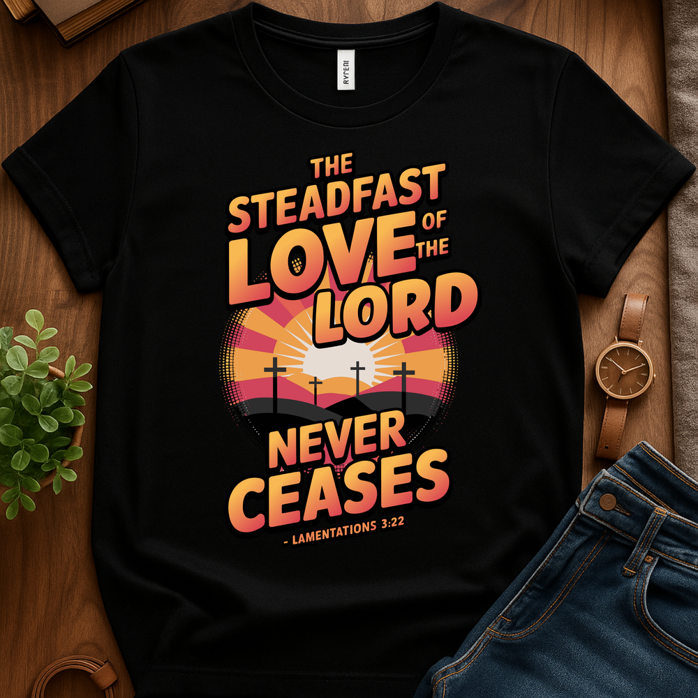 The Steadfast Love Of The Lord V2 Print - Black