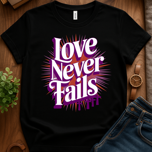 Love Never Fails V1b Print - Black
