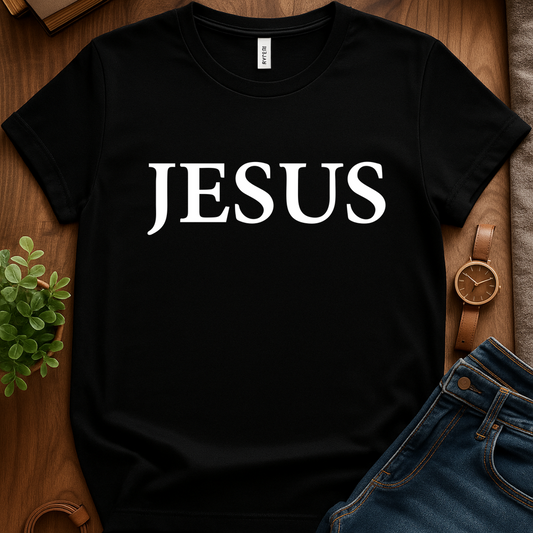 Text Only Jesus V1b - Black