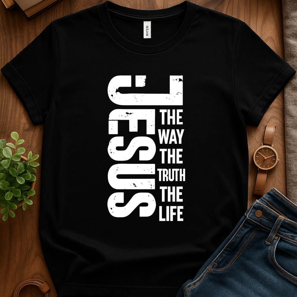 Text Jesus The Way The Life Vb - Black
