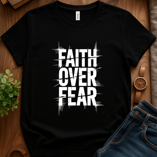 Text Faith Over Fear V1b - Black