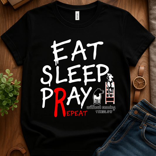 Eat Sleep Pray Repeat V1b - Black