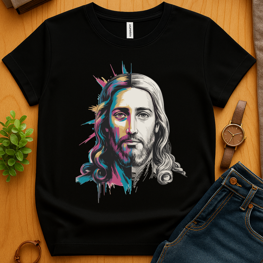 Jesus Colored And Sketched V2 - Black