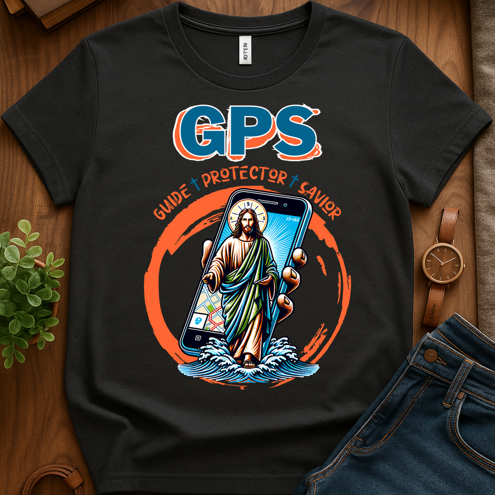 Jesus Gps V1 Print - Dark Heather