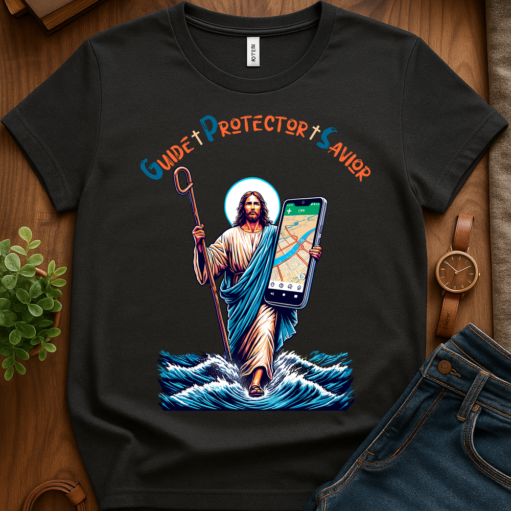Jesus Gps V2 Print - Dark Heather