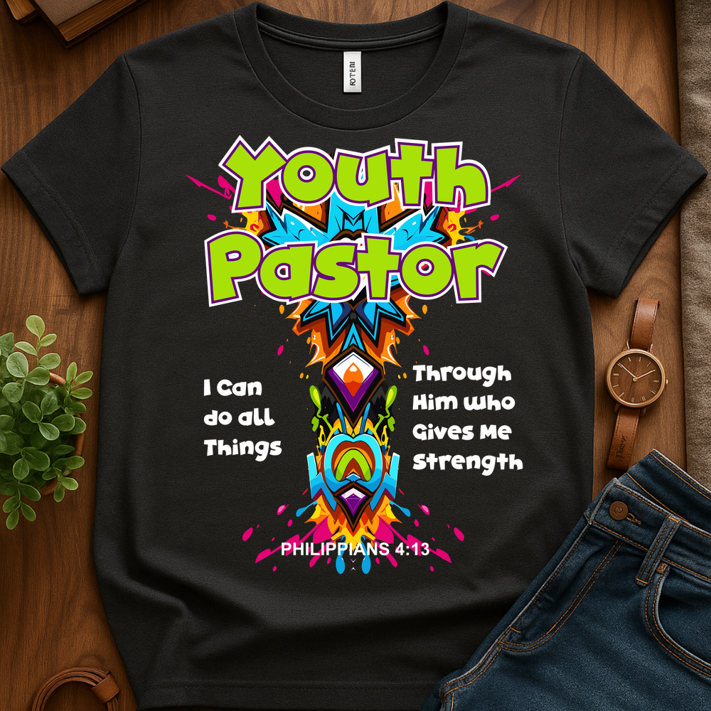 Youth Pastor Urban Vibe V2 Blk Print - Dark Heather