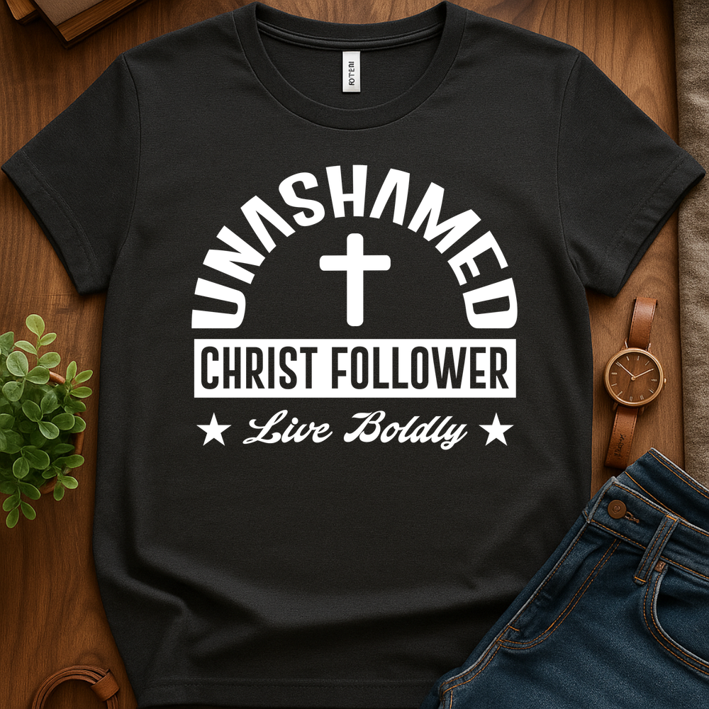 Unashamed Christ Follower V1b Print - Dark Heather