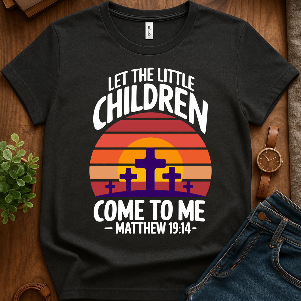 Let The Little Children V1b Print - Dark Heather