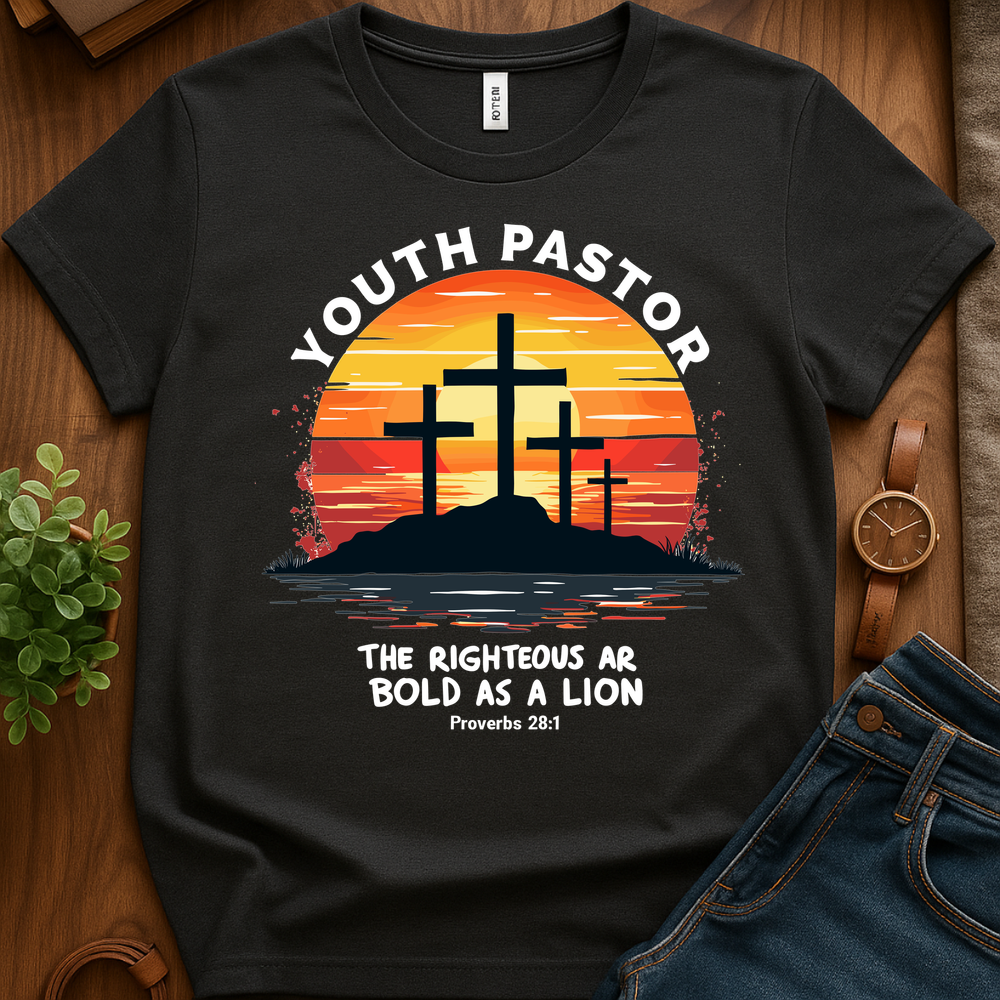 Youth Bold As A Lion V1 Blk Print - Dark Heather