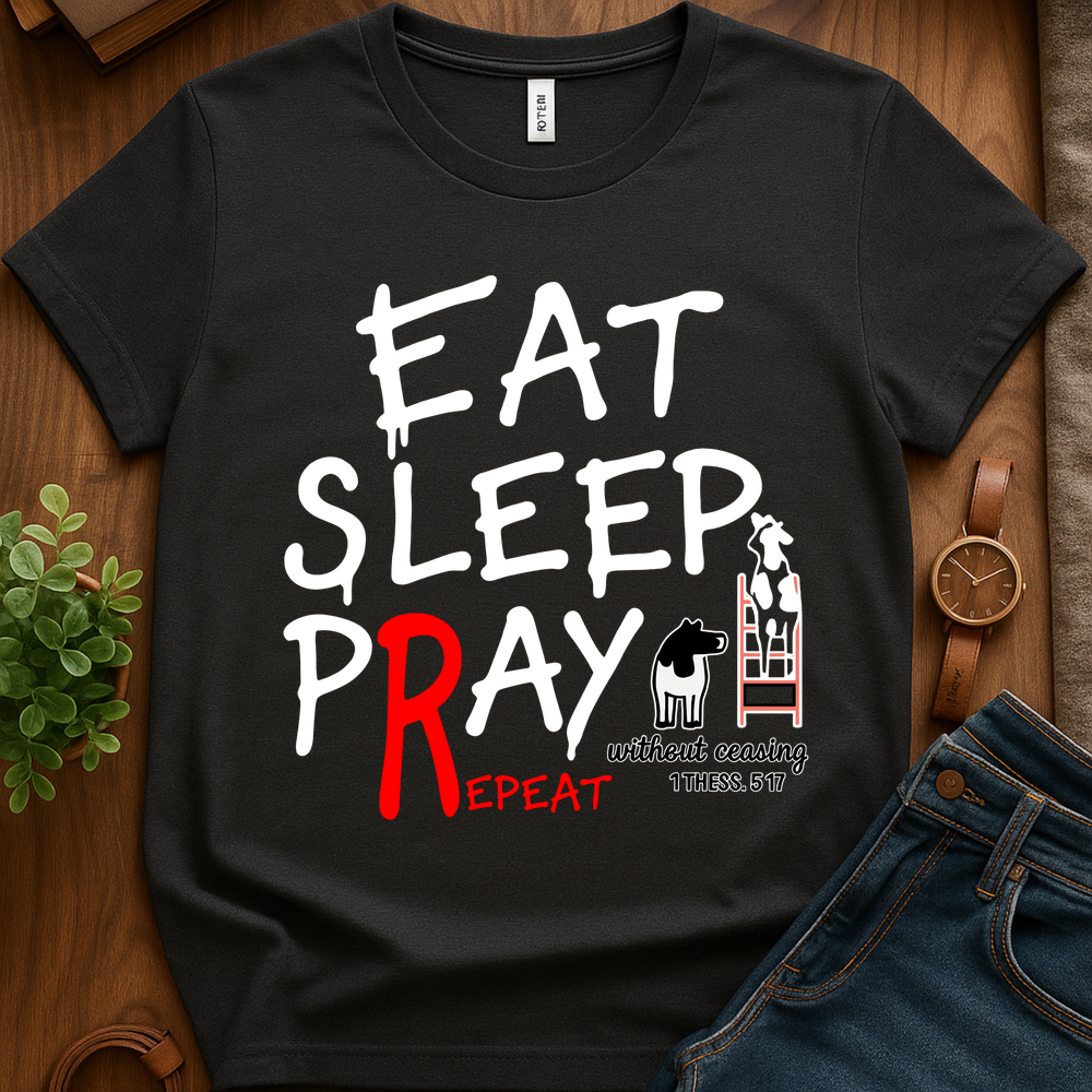 Eat Sleep Pray Repeat V1b - Dark Heather