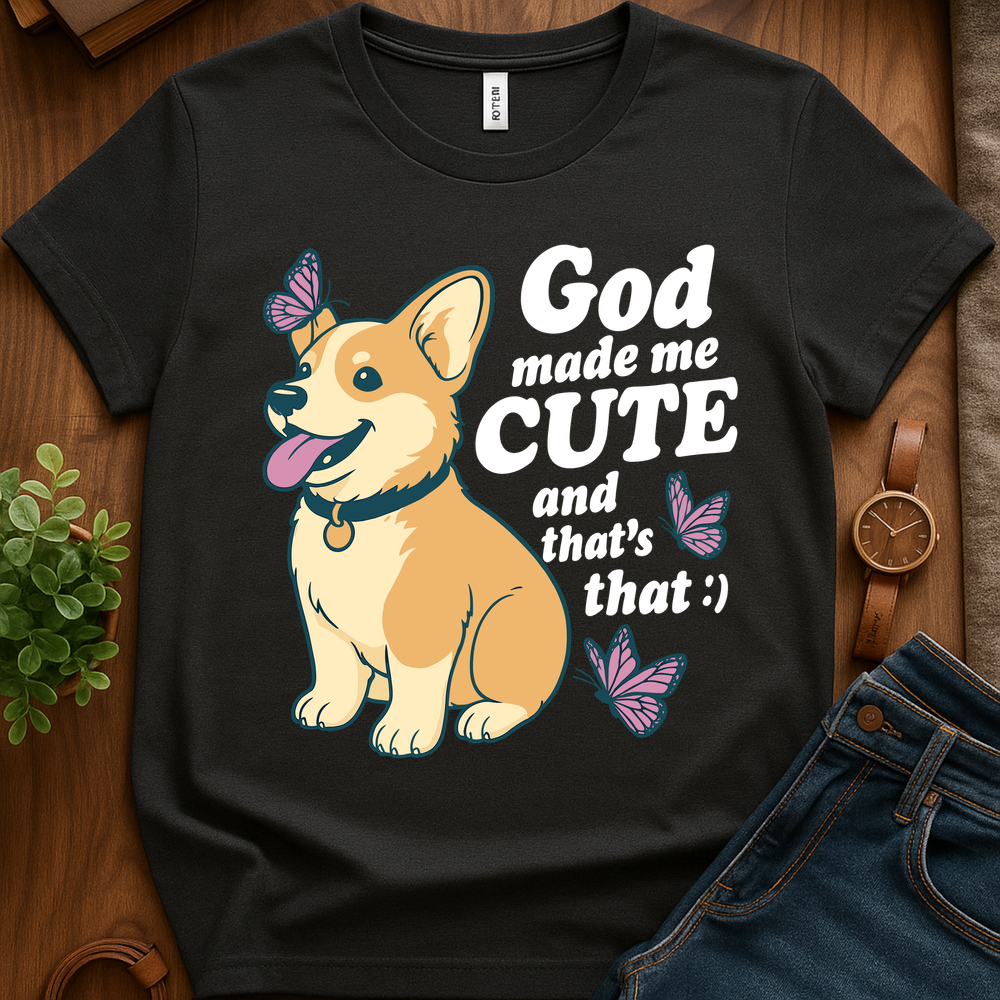 God Made Me Cute V1b - Dark Heather