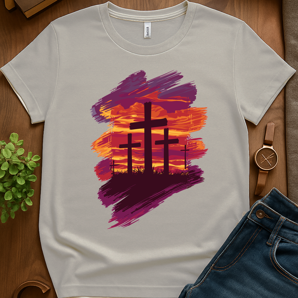 3 Crosses V1 Print - Ice Grey