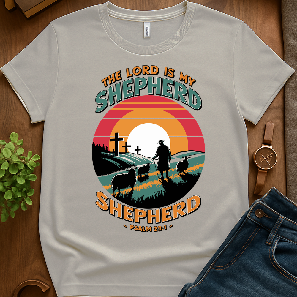 Lord Is My Shepherd V2a Print - Ice Grey