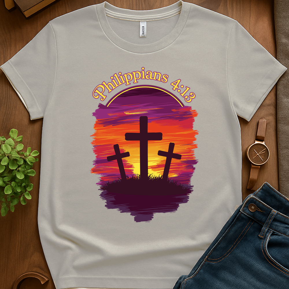 Philippians 4 13 V2 Print - Ice Grey