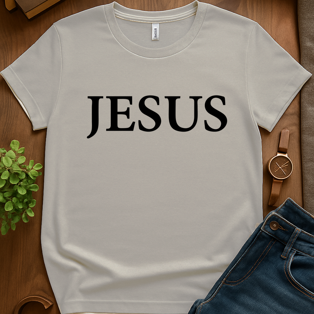 Text Only Jesus V1b - Ice Grey
