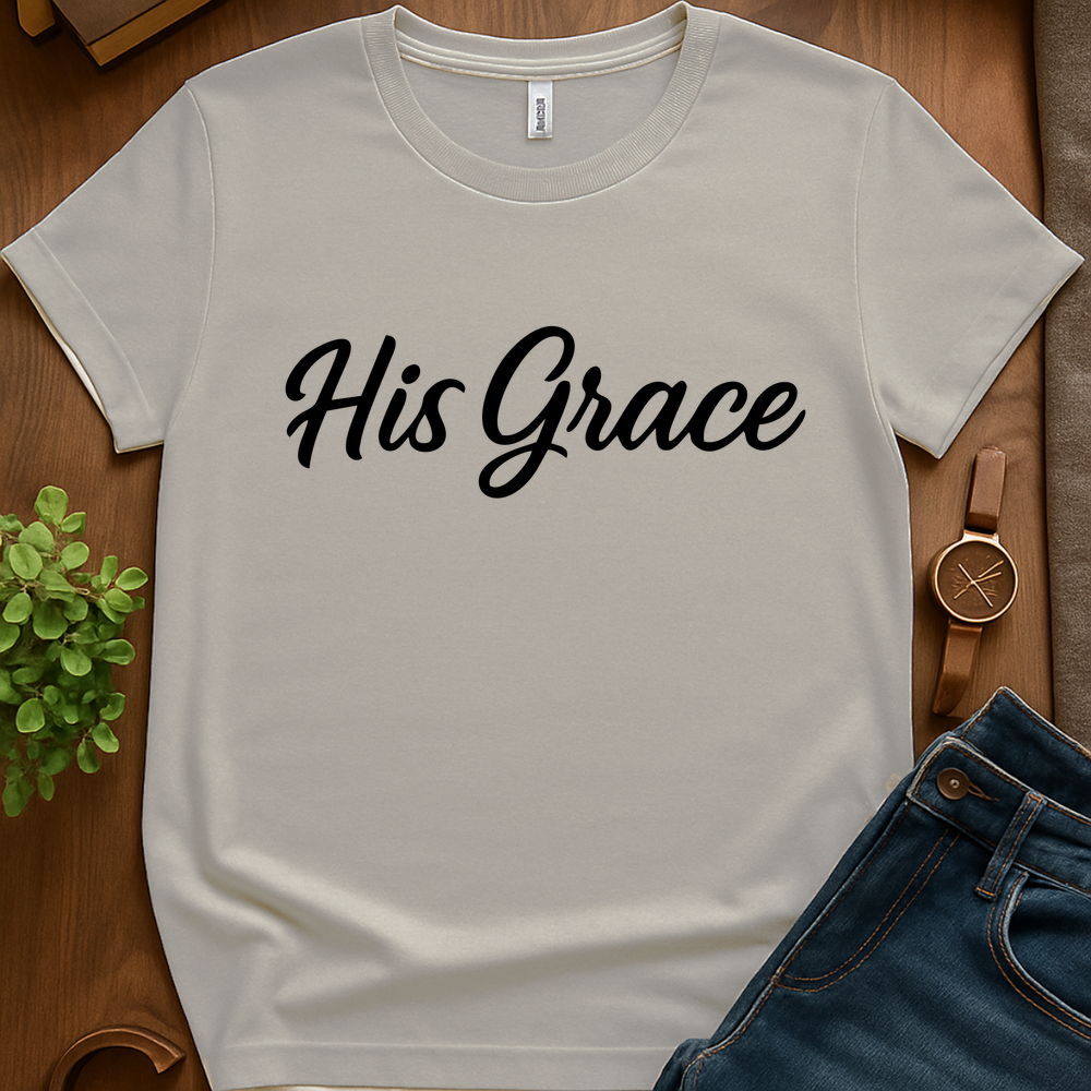Text Only His Grace Vb - Ice Grey