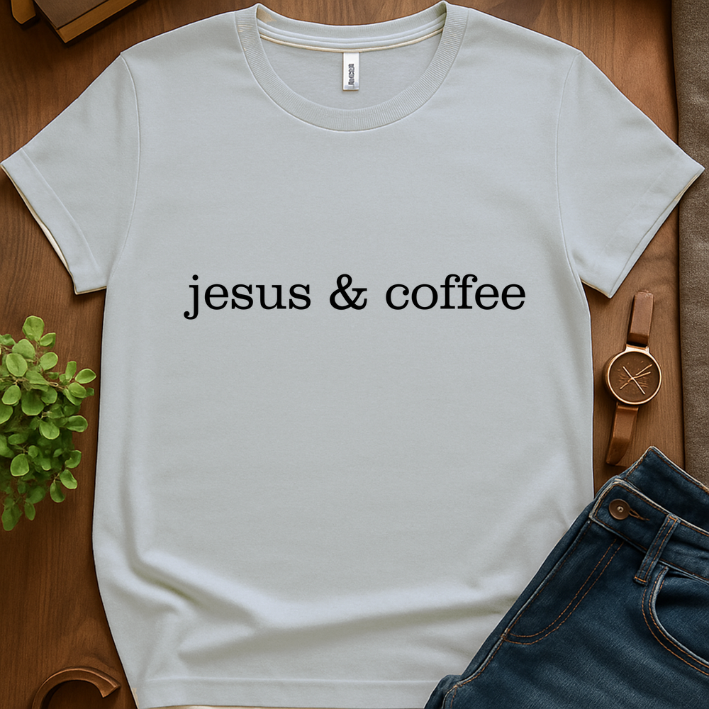 Text Jesus N Coffee V1b - Ice Grey