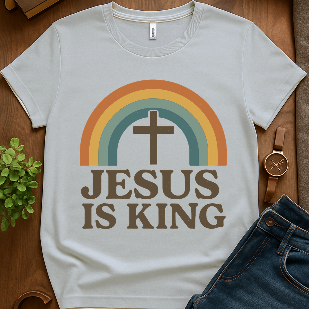 Text Jesus Is King V1b - Ice Grey