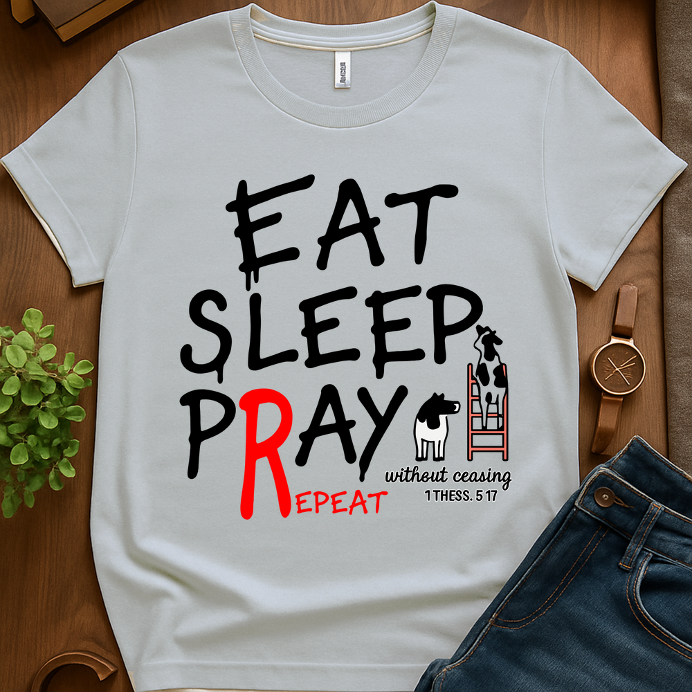 Eat Sleep Pray Repeat V1b - Ice Grey