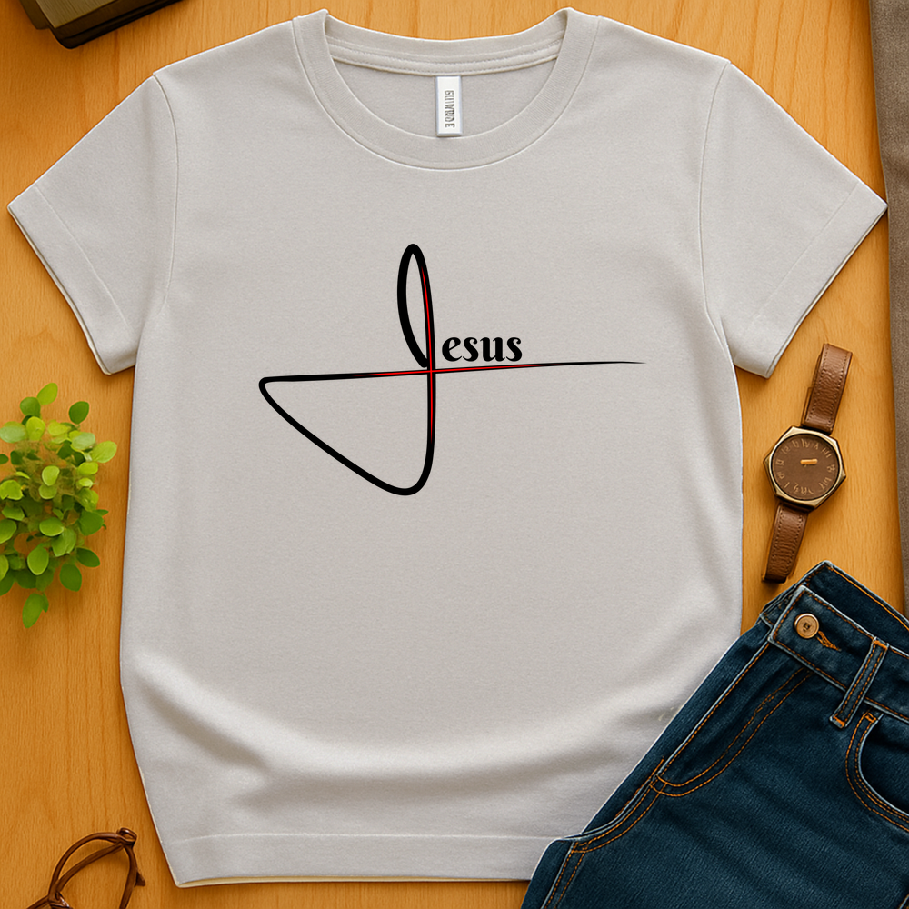 Jesus Logo V1b - Ice Grey