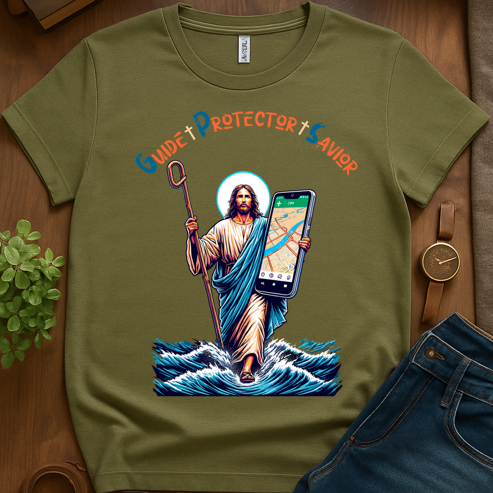 Jesus Gps V2 Print - Military Green