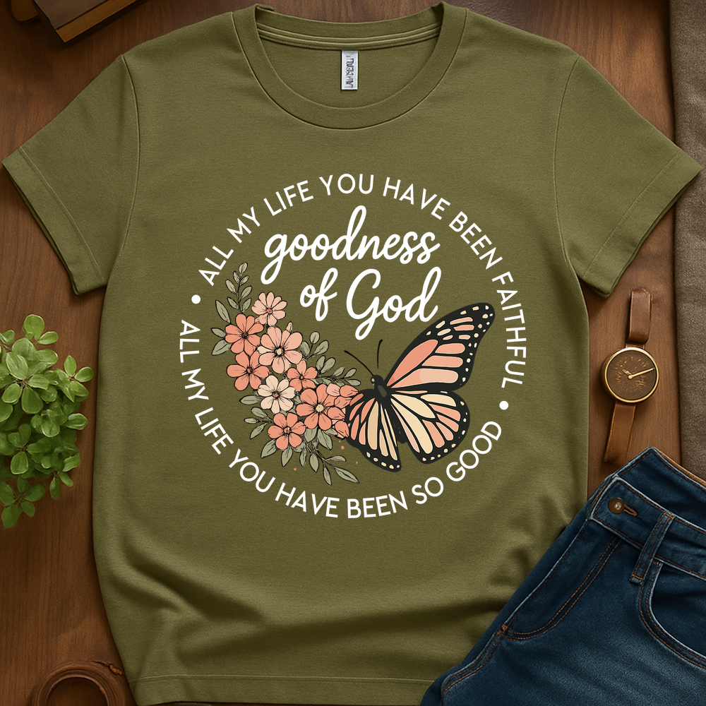 Text Only All My Life Yo Have Been Faithful V1b - Military Green