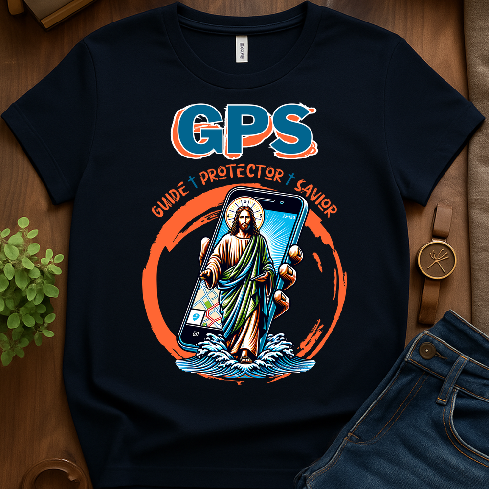 Jesus Gps V1 Print - Navy