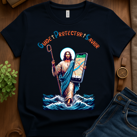 Jesus Gps V2 Print - Navy