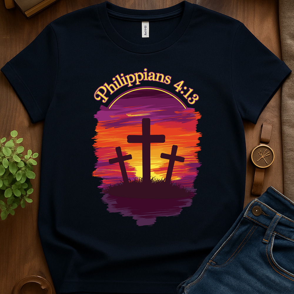 Philippians 4 13 V2 Print - Navy