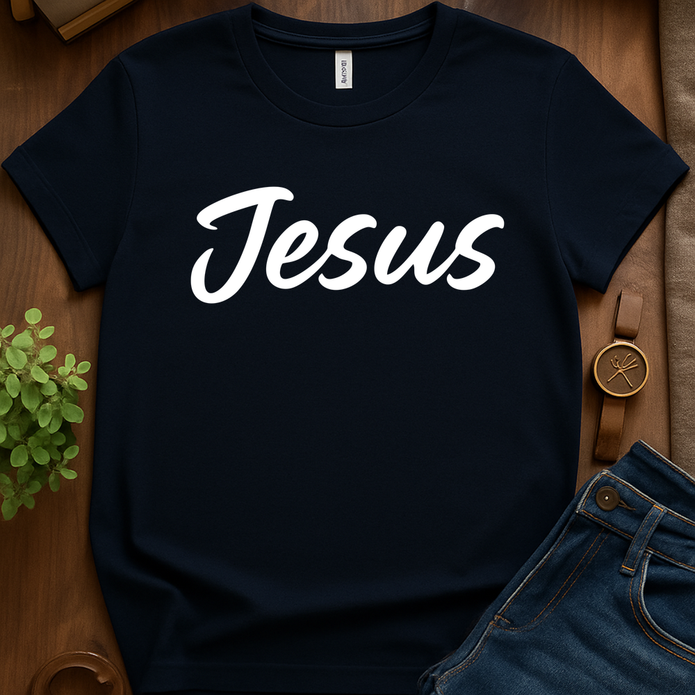 Text Only Jesus V2b - Navy