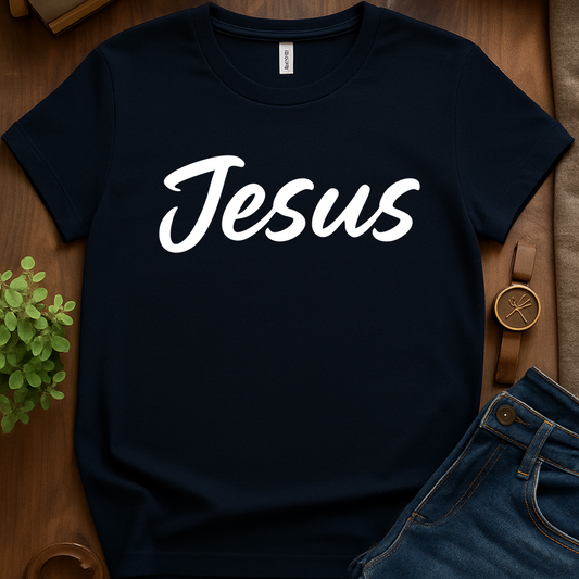 Text Only Jesus V2b - Navy