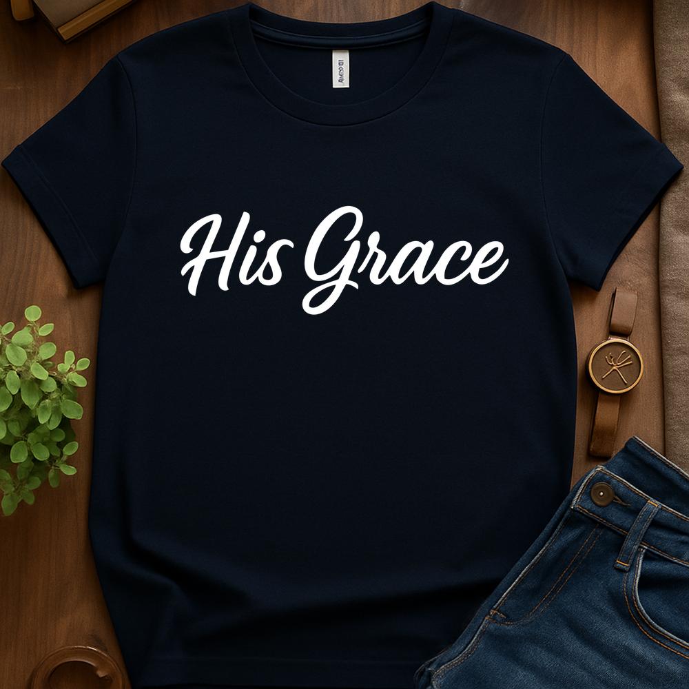 Text Only His Grace Vb - Navy