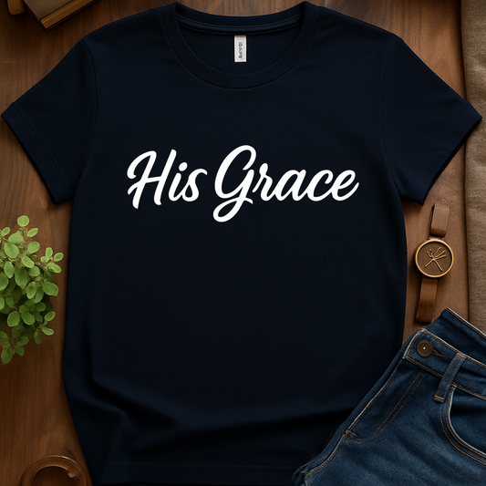 Text Only His Grace Vb - Navy