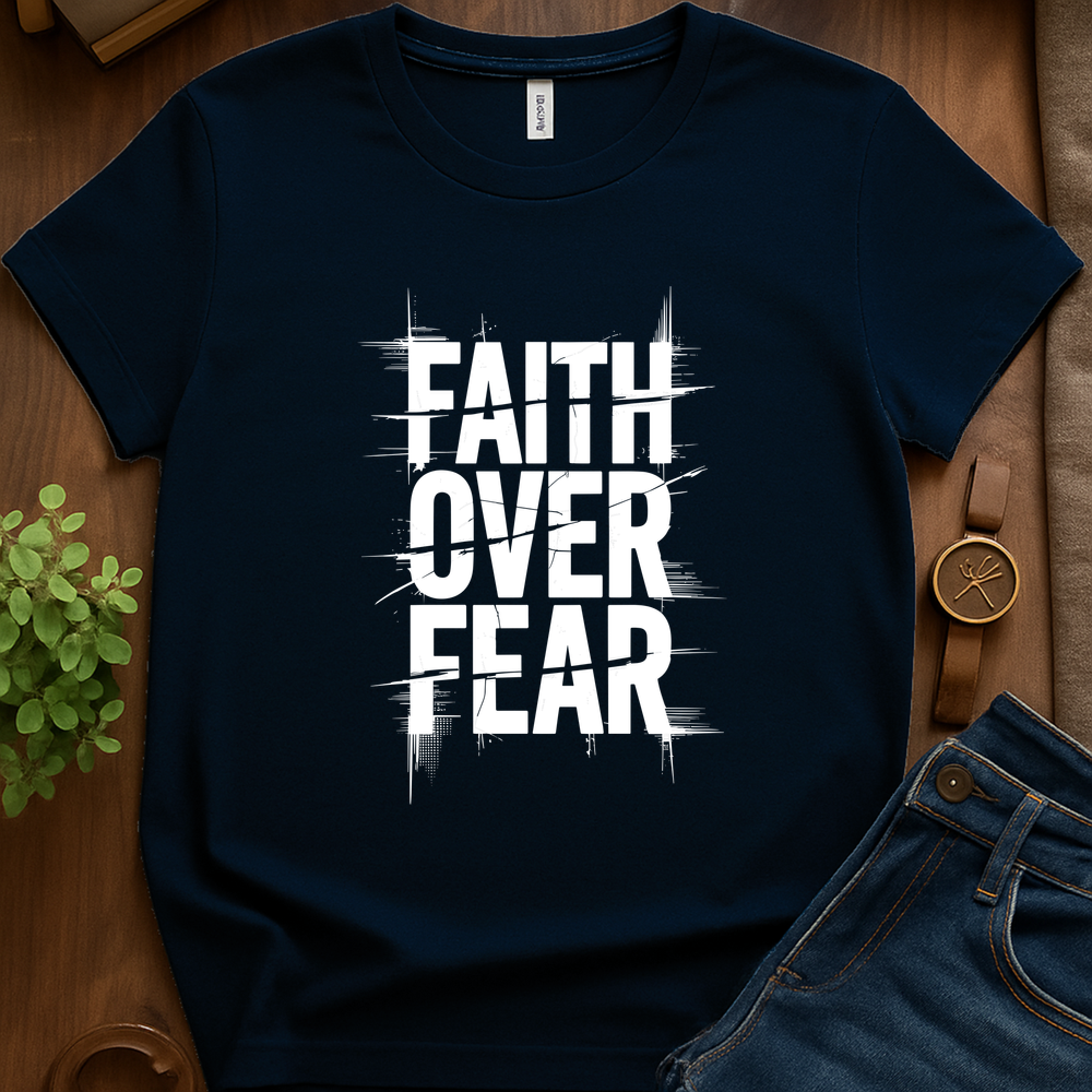 Text Faith Over Fear V1b - Navy