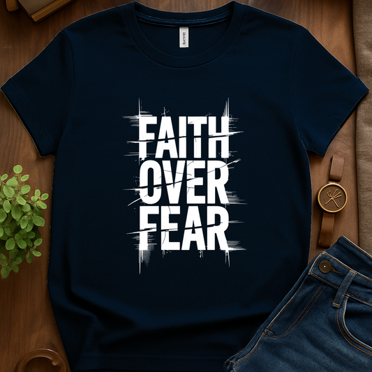 Text Faith Over Fear V1b - Navy