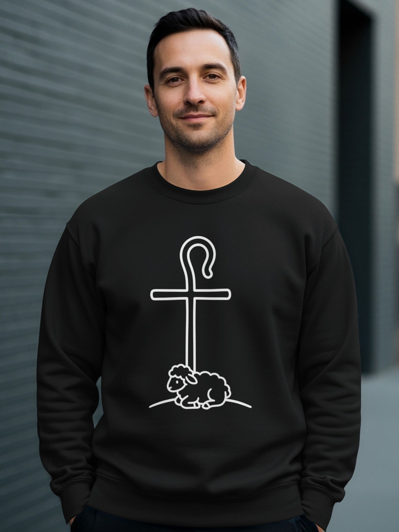 Lamb of God Christian T-Shirt, Good Shepherd Cross Tee, Religious Faith Apparel, | Christian shirt | Custom Church Merch