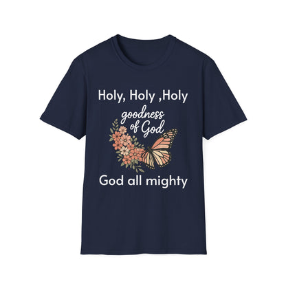 Personalized Scripture T-Shirt — Monarch Butterfly & Flowers | Christian shirt | Custom Church Merch
