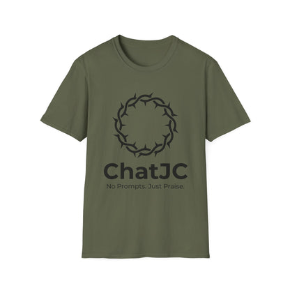 Christian AI Humor Shirt for Men Women – ChatJC Crown of Thorns Graphic Tee Fait | Christian shirt | Custom Church Merch