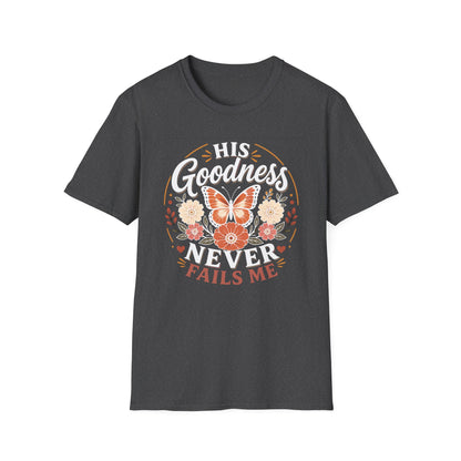 Christian Butterfly Shirt for Women – His Goodness Never Fails Me Faith Based Fl | Christian shirt | Custom Church Merch