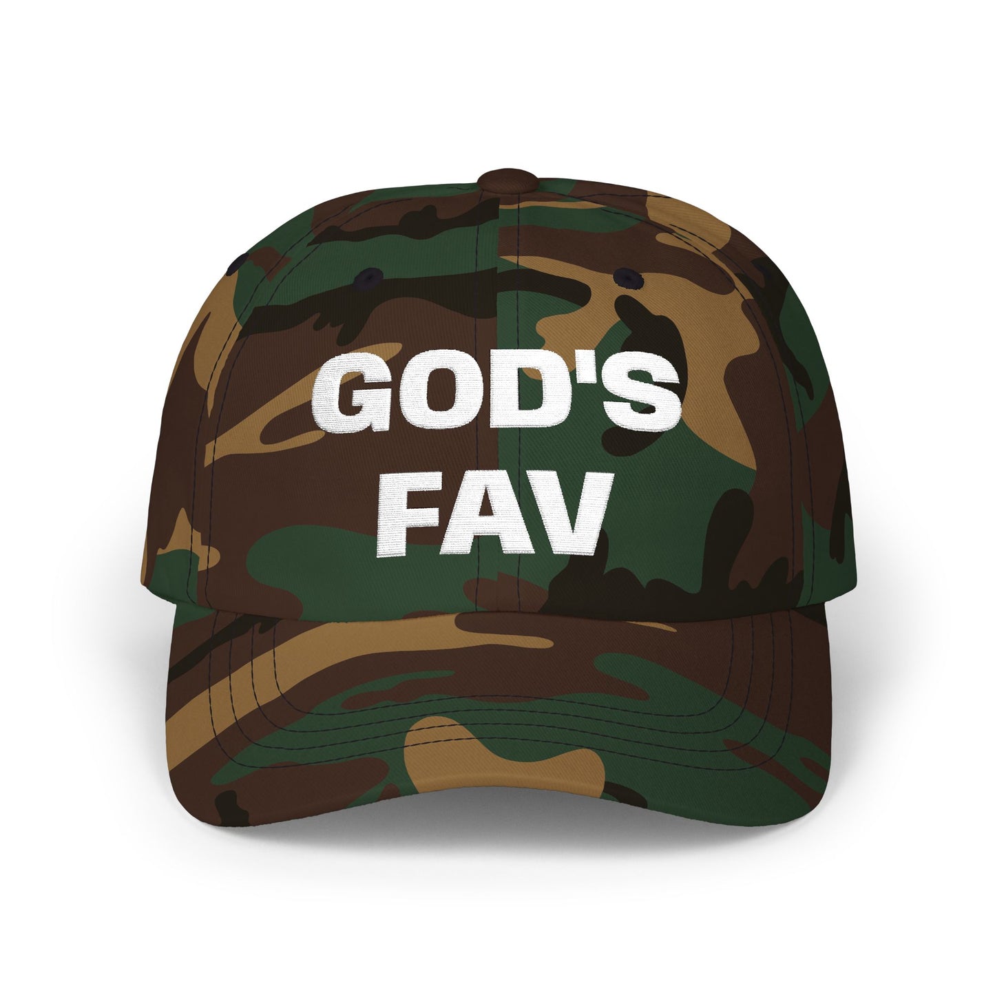 God's Fav Christian Dad Cap — Embroidered Faith Baseball Hat | Christian hat | Custom Church Merch