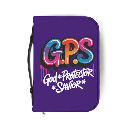 Colorful Bible Cover | G.P.S. God Protector Savior | Christian Gift, Religious Accessory, Bible Case, Faith Journal Holder, Church Supplies