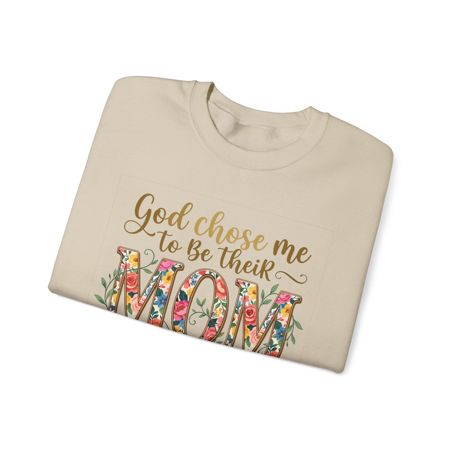 God Chose Me to Be Their Mom Personalized Sweatshirt | Add Kids Names, Christian Mother's Day Gift